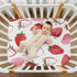 Watercolor Strawberries Fitted Crib Sheet, Soft Microfiber Baby Sheets for Standard Crib Toddler Mattress Cover 27" x