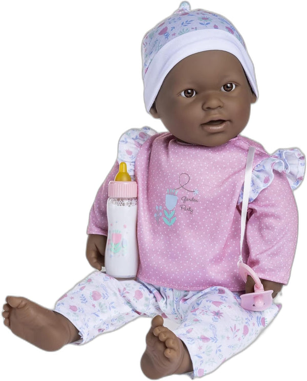 JC Toys La Baby African American 20-inch Soft Body Baby Doll - Washable with Removable Accessories