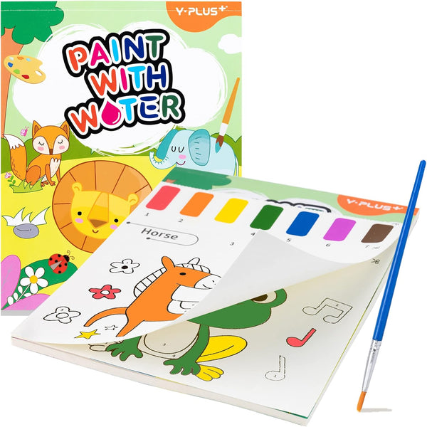 YPLUS Paint with Water Books for Toddlers, Watercolor Painting Paper for Kids Ages 1-4, Art Craft Gift for Drawing