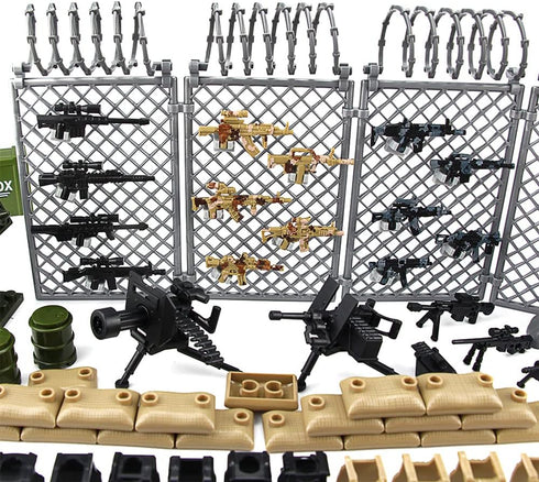 Feleph Modern Military Weapons Pack SWAT Police Multiple Ages 4+ Combinations Toy Set for Soldier Figures Model Army Equipment Gear Pieces Blocks Compatible with Major Brand