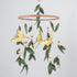 Goukurlsma Forest Crib Mobile for Girls Boys, Yellow Butterfly & Green Leaves Baby