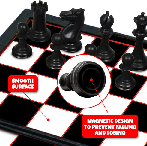 12 5" Gamie Magnetic Board Travel Games for Kids, Includes Retro Fun Games - Compact Design, Individually Boxed Travel