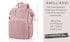 Backpack Diaper Bag Light Pink, Water- Resistant Polyester Baby Bag Detachable Stroller Straps Stylish & Spacious