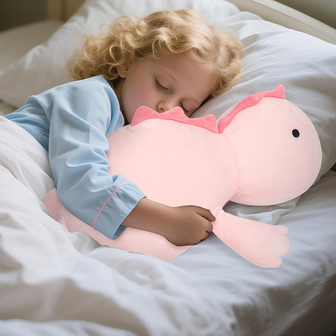 BESTVIVE 3.5lbs 24 Inch,Pink Weighted Dinosaur Plush Soft Stuffed Dino Weighted Plush Animal Dinosaur Throws Pillows