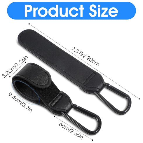 Xinjoduz 2 Xindojuz PCS Stroller Hooks for Bags, Multipurpose Stroller Straps with Large Carabiner Clip for Hanging