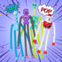 8Pack Kids(8 Pack Pop Tubes Robot Fidget Toys , Skeleton Fidget Pop Toys Telescopic Suction Cup Toy for Stress