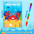 12 12 BenLouis Under the Sea Mini Coloring Books Kids with Stacking Crayons Ocean Animals Party Favors Small Activity