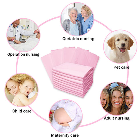 sundee 25 Pack Baby Disposable Changing Pad, Soft Non-Woven Fabric Breathable Waterproof Underpads, Portable Leak-Proof