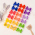 58pcs 3 Inches Grosgrain Ribbon Pinwheel Hair Bows, Alligator Clips Accessories for Baby Girls Kids