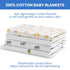 Delta Children 100% Cotton Flannel Baby Receiving Blankets for Girls and Boys – 30x30 Inches (Pack of 4)