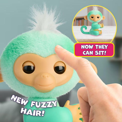 2023 NEW Interactive Baby Monkey Ava - Reacts to Touch with 70+ Sounds & Reactions, Teal