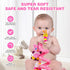 Jollybaby Baby Car Seat Stroller Toys, Plush Activity Hanging Spiral with Music Box for Babies (Pink)
