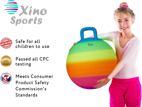 Hopping Ball for Kids, Amazing Space Hopper Ball with Handle, 18 Inch Diameter for Outdoor Fun