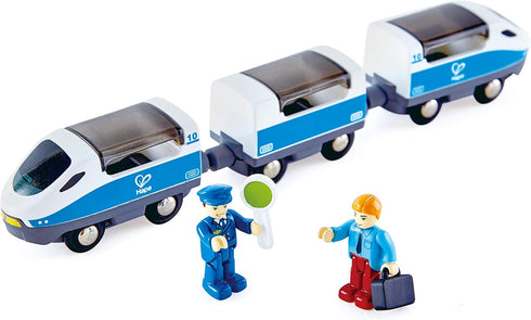 Hape E3728 Intercity Train Toy, Kids Train Toy Set with Accessories, 3