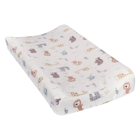 Trend Lab Crayon Jungle Deluxe Flannel Changing Pad Cover, White 10x9x3 Inch