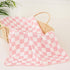 (1-Pack) Ultra-Soft Muslin Baby Blanket - Swaddle & Crib for Girls, Pink Checkered