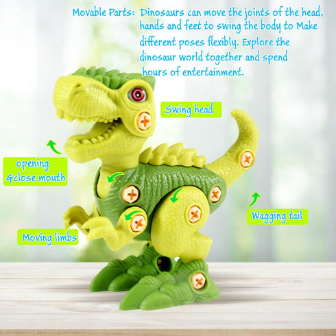 3 4 5 6 3-5 5-7, Set FREE TO FLY Dinosaur Toys for Years Old Girls, Take Apart Dinosaur Learning Toys for Kids STEM