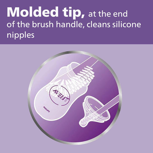 SCF145/18 Philips AVENT Baby Bottle and Nipple Brush, Grey