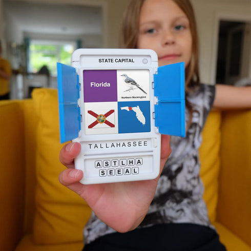 100 50 6+ PICS US States & Capitals Flash Cards | All States and Capitals to Learn | Fun and Functional Case | Ultimate