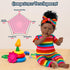 JIZHI Reborn Baby Dolls Black, 22 Inch Lifelike Soft Body African American Girl Doll Gift Set