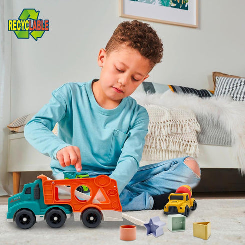 3 1-3 Set Aigitoy Pcs Toddler Car Toys for Years Old, Construction Vehicle Toys Carrier Tuck Includes Dump Truck, Mixer
