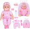 UZIDBTO 12 Inch Baby Dolls with Backpack Carrier Can Store Doll Clothes