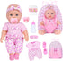 UZIDBTO 12 Inch Baby Dolls with Backpack Carrier Can Store Doll Clothes