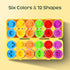 12 1-3 CPSYUB Matching Egg Toy PCS for Toddlers Ages Kids, Easter Eggs Shape & Color Recognition with Carton