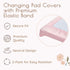 MY LITTLE ZONE 2-Pack 32"x16" 8" Baby Changing Pad Covers Girl, Changing Table Sheets, Cotton Muslin Changing Pad
