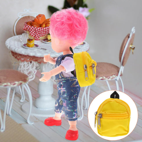 ibasenice Mini Doll Bag, Miniature Doll Backpack Accessories for Dressing & Costumes