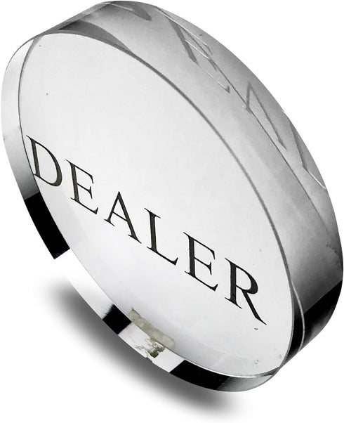 Yuanhe Transparent Poker Dealer Button - Crystal Casino Dealer for Poker Games