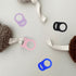 5 Pack Clean Pacifier Clip Silicone Adapter Holder Rings for Pacifier (Food Grade, Blue)