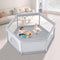 XVISHX 65x65 Inch Hexagonal Baby Playpen, Playpen for Babies and Toddlers, Baby