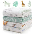 Momcozy Muslin Swaddle Blankets, 4-Pack Breathable and Skin-Friendly Receiving Blankets for Boys,