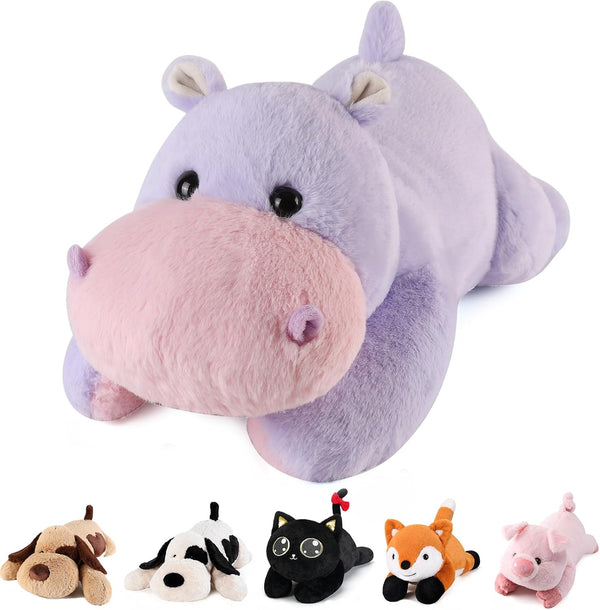 meowtastic Hippo Weighted Stuffed Animals - 28 Inch 5.0 Pounds Weighted Plush