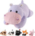 meowtastic Hippo Weighted Stuffed Animals - 22 Inch 4.5 Pounds Weighted Plush