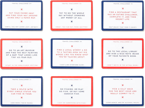 Brass Monkey Challenge Accepted – Travel Tasks Deck of 100 Unique Challenge Cards