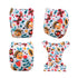 6pcs+ 6pcs 6YDG08 babygoal Reusable Cloth Diapers for Girls, Adjustable Washable Nappy Microfiber Inserts+One Wet Bag