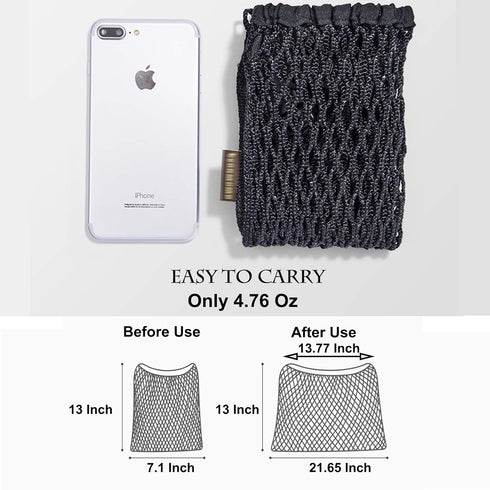 Universal Baby Stroller Organizer, Polyester Net Mesh Storage Bag with Extra Large Space for Diaper Toys and Snacks