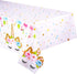 Unicorn Themed Birthday Party Decorations, Plastic Tablecloth 53 x 90 inches, Disposable Table Cover for Girls