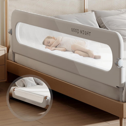 strenkitech Foldable Toddler Bed Rails - Kids Guard Bumper for Crib Safe Bed