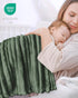 30x40 Inches HOMRITAR Baby Fleece Blanket - Soft Fluffy Plush Swaddle for Infant & Toddler, Reversible Striped Crib