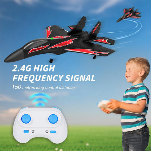 QFCST 2CH 2.4Ghz Foam Remote Control Wireless Airplanes RC Planes, Remote Control Fighter Toys, RC Fighter Jet
