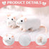 4 Pcs Stuffed Rat Plush Toys, Realistic 7 Inch Soft Cuddly Mouse Plushies for Birthday Party Favor (White)