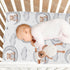 XLIANBIN Teddy Bears Fitted Crib Sheets Watercolor Moon Star Clouds Grey Soft and Breathable Standard Baby Sheet
