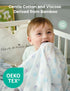 Momcozy 47"x47", Muslin Swaddle Blankets, Breathable and Skin-Friendly Receiving Blankets, Best Wishes Swaddle Blanket