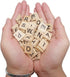 300PCS Wooden Tiles, Letters for Crafts, Alphabet Coasters Making