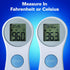 Digital Forehead Thermometer - Infrared, White (Body Temperature Reader, Lightweight, Compact)