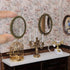 iLAND Dollhouse Mirrors, Miniatures Dollhouse Accessories on 1:12 Scale, Metal Framed Glass