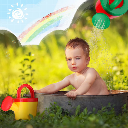 Sotiff 24 Pieces Plastic Watering Cans for Kids, Small Toddler Garden Tools, Bath Toys for Home Outdoor Play